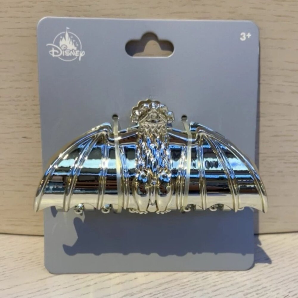 Disney Parks Haunted Mansion Silver Bat Hair Claw Clip - Picture 3 of 3